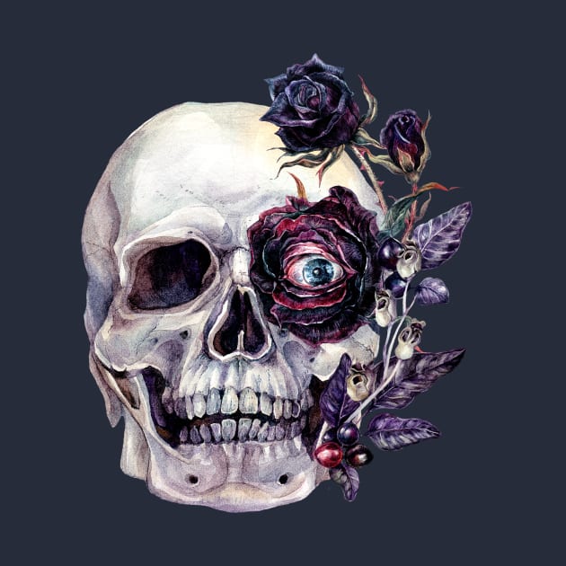 The Flowers of Evil | Skull by Inna Sinano