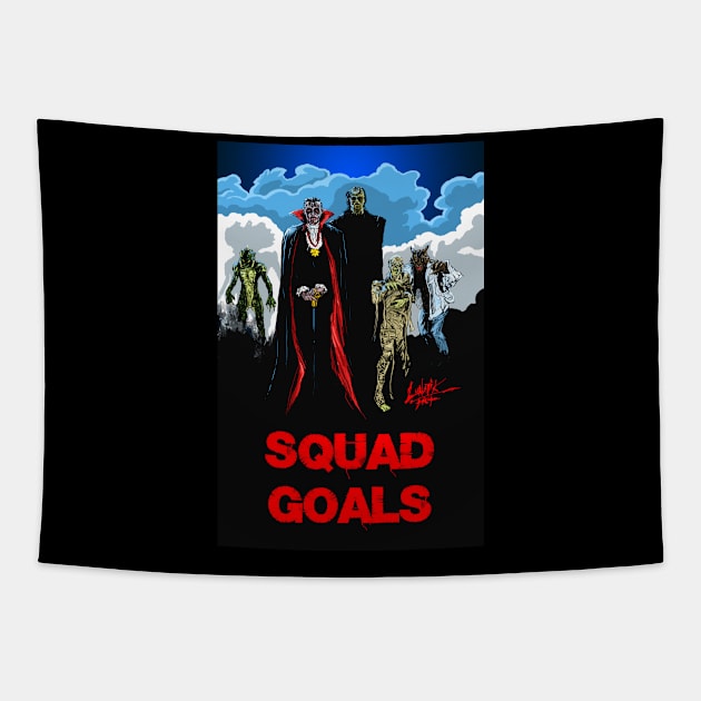 Squad Goals Tapestry by Art Of Lunatik