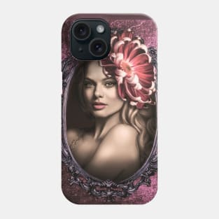 Colourful Artwork floral girl digital illustration Phone Case