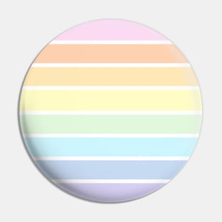 Pastel rainbow stripe - horizontal Pin