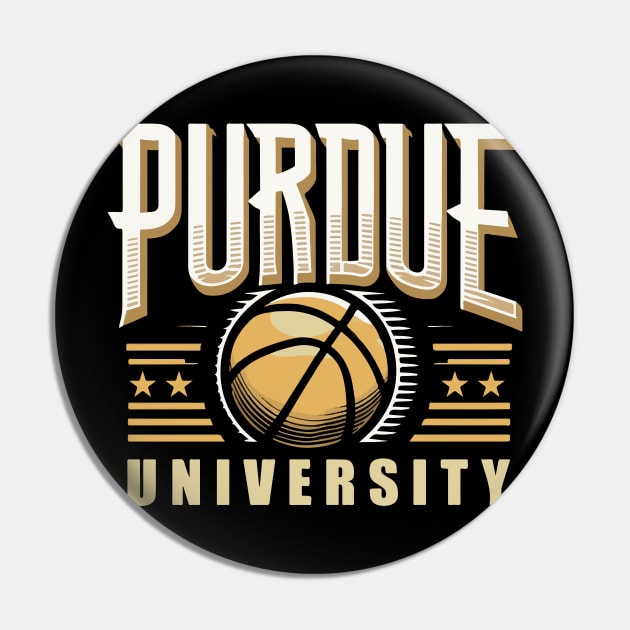 PURDUE Basketball Tribute - Basketball Purdure University Design Purdue Tribute - Basket Ball Player Pin by TributeDesigns