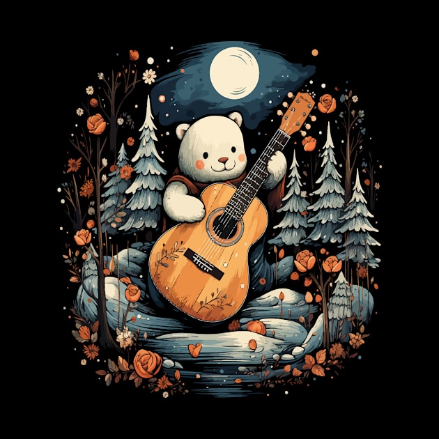 Winter Playing Guitar by JH Mart