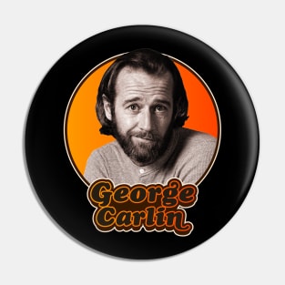 Retro George Carlin Tribute Pin