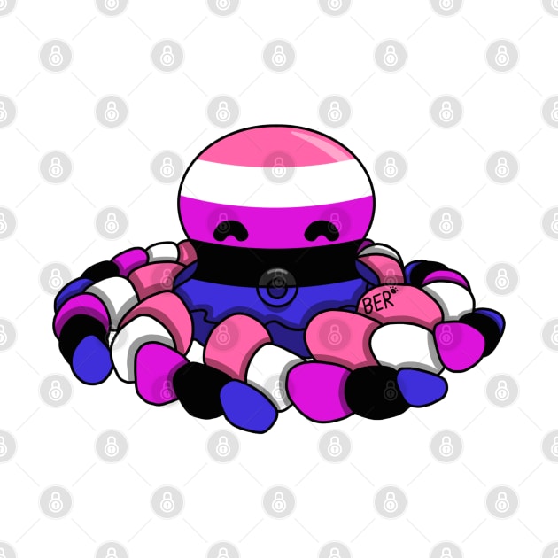 Gender Fluid Pride Fidget Octopus by SentABearToSpace 