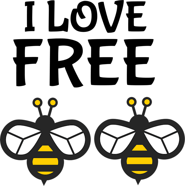 I Love "Free Bees" (Dark) Kids T-Shirt by Absurdly Epic