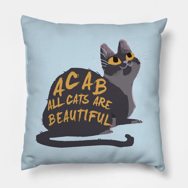 acab all cats are beautiful Pillow by remerasnerds