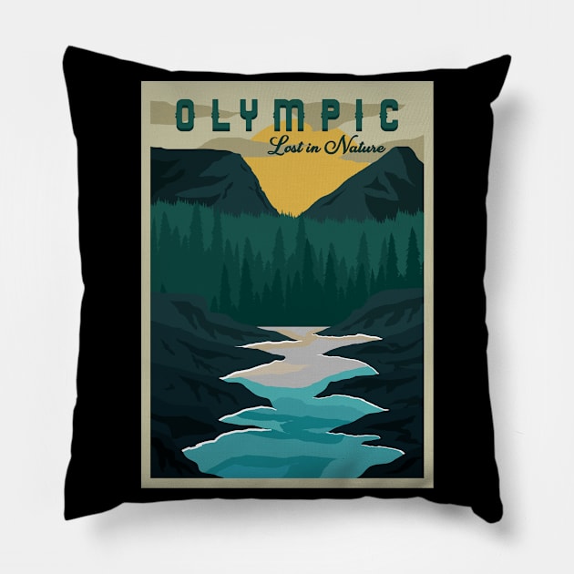 Olympic national park gift Pillow by NeedsFulfilled