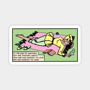 Comic Woman Is Down In The Dumps Magnet