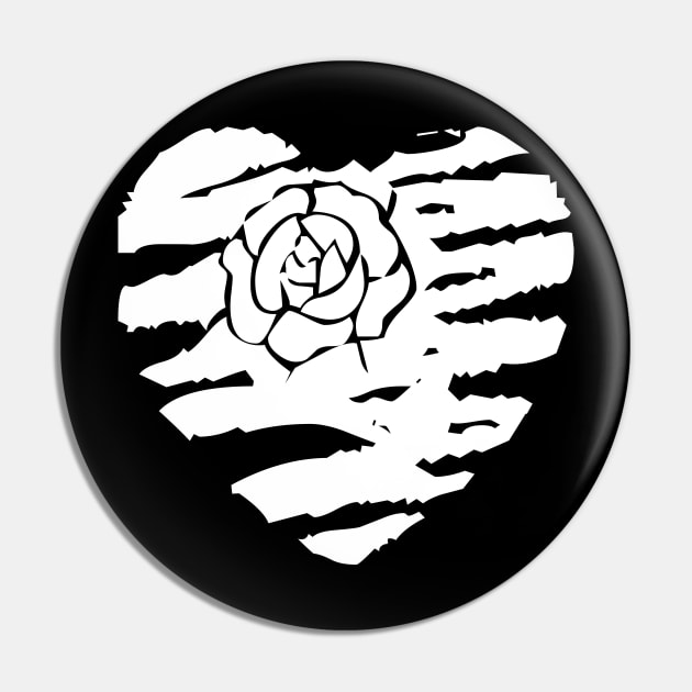 heart with rose Pin by lkn