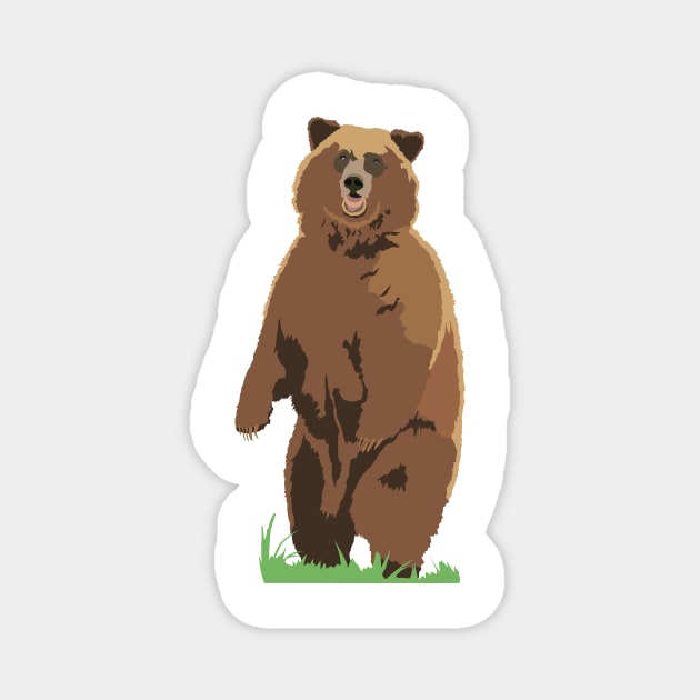 Standing Grizzly Bear Magnet by NorseTech