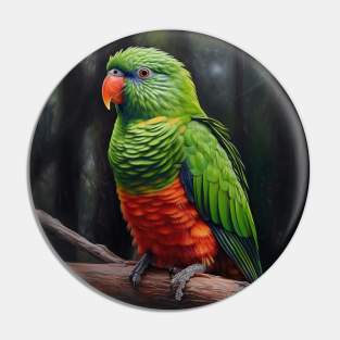 Oil Paint Hyperrealism: Amazing Zoo Coconut Lorikeet Pin