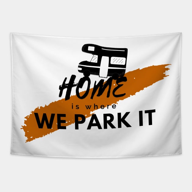 home is where we park it Tapestry by M color studio