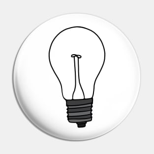 White Lightbulb Pin