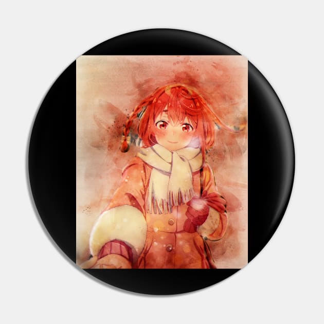 Sakurasawa Sumi Anime Watercolor Pin by Isamu Studio