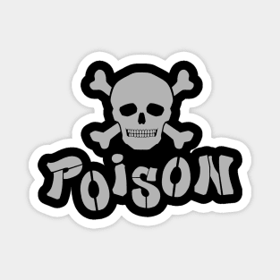 Poison Skull Grey Magnet