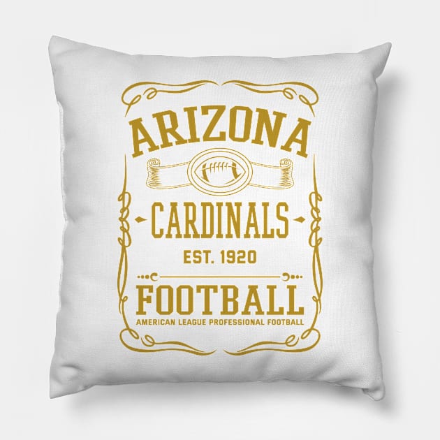 Vintage Cardinals American Football Pillow by carlesclan