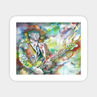 STEVIE RAY VAUGHAN- watercolor portrait .2 Magnet