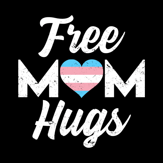 Free Mom Hugs - Transgender Pride Flag by jpmariano