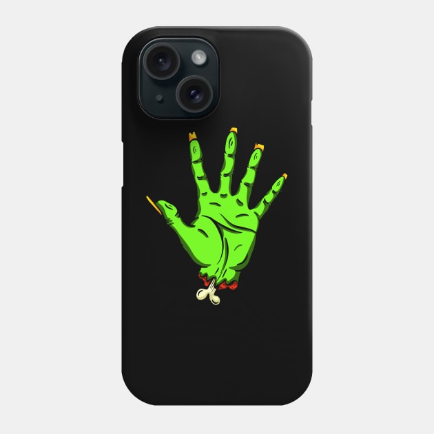 Zombie Undead Cut off Hand Hello Cartoon Phone Case by Squeeb Creative