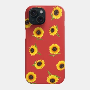 Sunflower Pack Pattern on Pink Phone Case