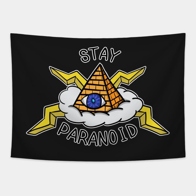 Stay Paranoid Tapestry by RadicalLizard