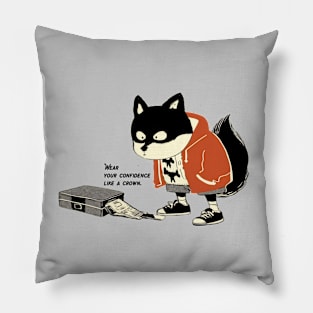 Urban Chic Shiba: Style Unleashed II Pillow