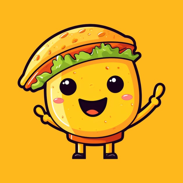 kawaii Taco cehees T-Shirt cute potatofood funny by nonagobich