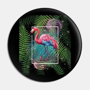 Flamingo in the jungle Pin