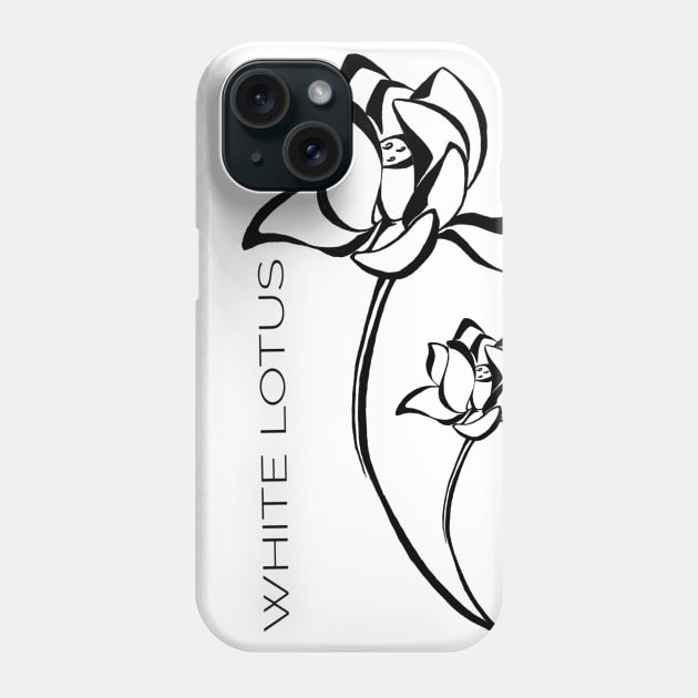 White lotus Phone Case by Art by Taya 