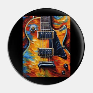 Les Paul Style Guitar - Van Gogh Style Pin