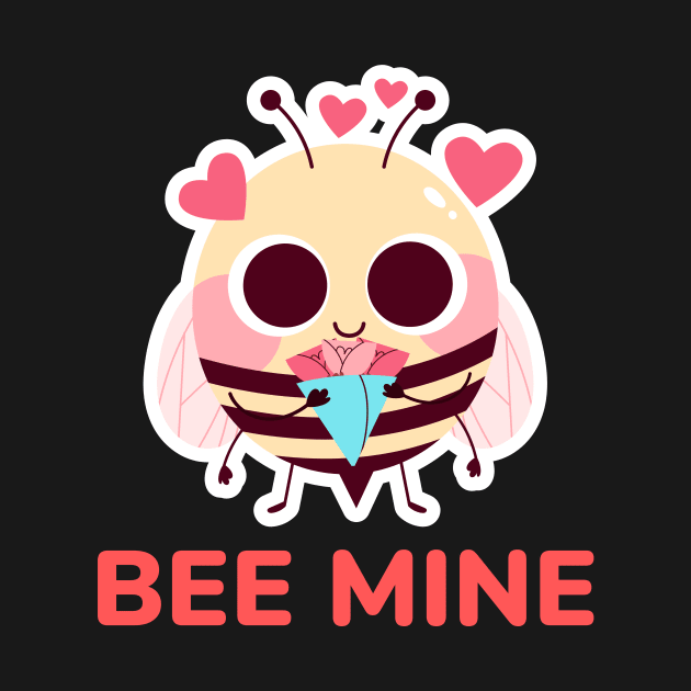 Bee Mine | Be Mine Bees Pun by Allthingspunny