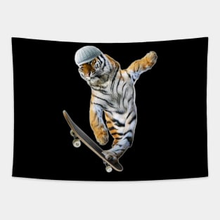 Tiger Tigers Skateboard Skating Skateboarding Funny Tapestry