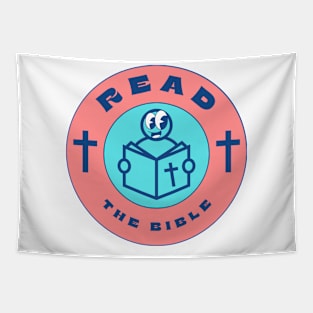 Read the Bible cartoon character Tapestry