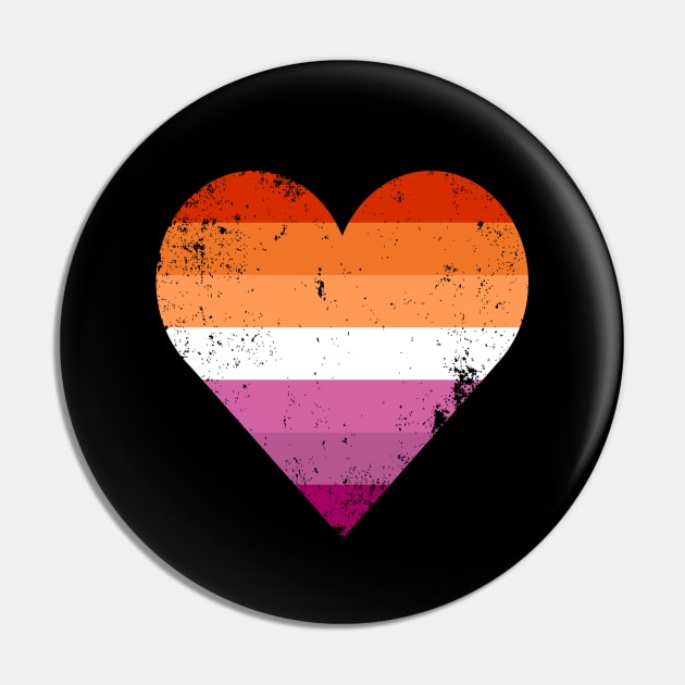 Lesbian Pride Heart Flag Pin by BrightGift