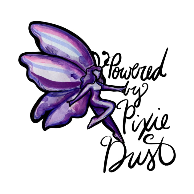 Powered by Pixie Dust Purple Fairy by bubbsnugg