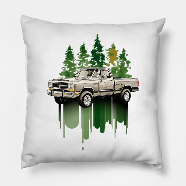 Power Ram 150 (1987 Dodge) Pillow by mfz