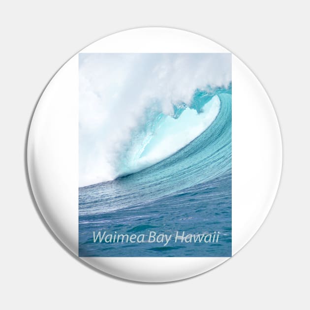 Waimea Bay Wave T-Shirt Pin by Sky Studio Hawaii