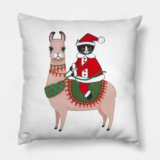 Santa Claws and Llama Pillow