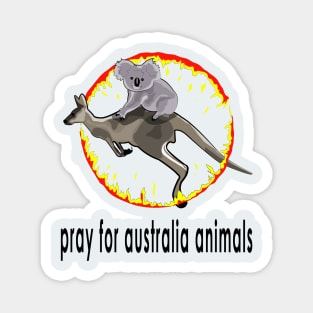 pray for australia animals save koala and kangaroo Magnet