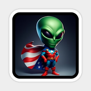 Martian Alien Caricature #7 Magnet