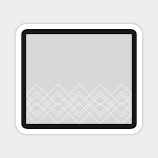 Geometric abstract - gray and white. Magnet