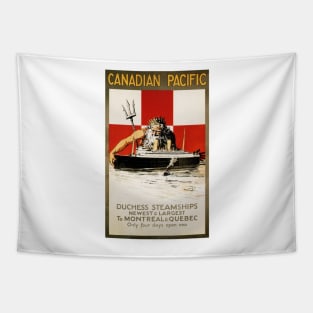 DUCHESS STEAMSHIPS to Montreal & Quebec Vintage Ship Poster Tapestry