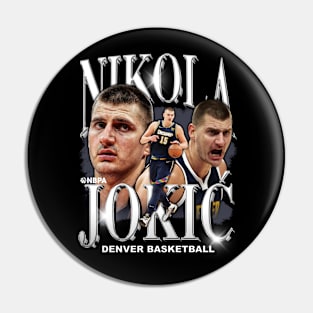 RETRO VINTAGE NIKOLA JOKIC DENVER BOOTLEG Pin