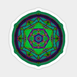 Neon Vibe Mandala Magnet