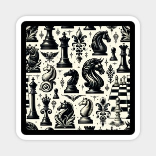 Grandmaster's Tapestry: A Chessboard Elegance Magnet