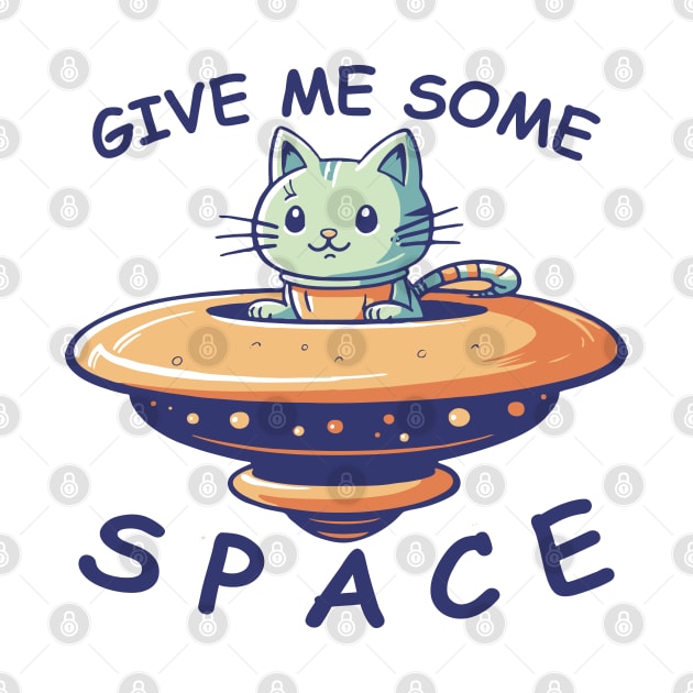 Give Some Space Cat Alien Astronaut by tatadonets