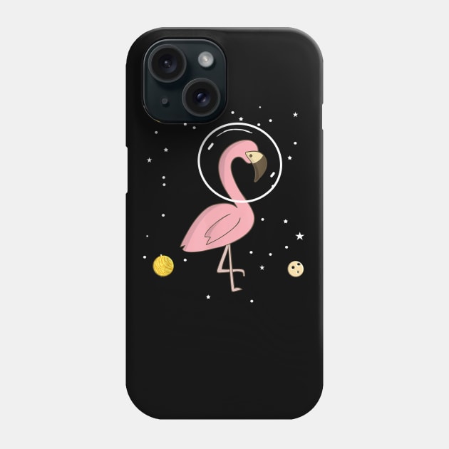 Flamingo In Space Flamingo Astronaut Gift Phone Case by jordanfaulkner02