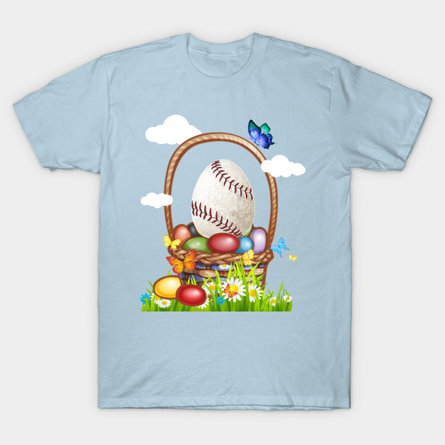Discover Funny Baseball Egg Easter - Baseball - T-Shirt