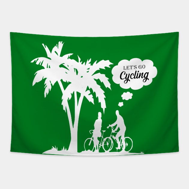 let's go cycling Tapestry by MAU_Design