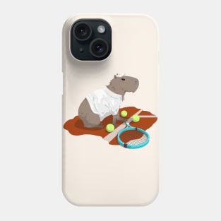 Capybara Tennis - White Phone Case